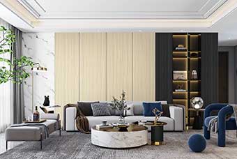 曲靖轻奢风格-客厅
